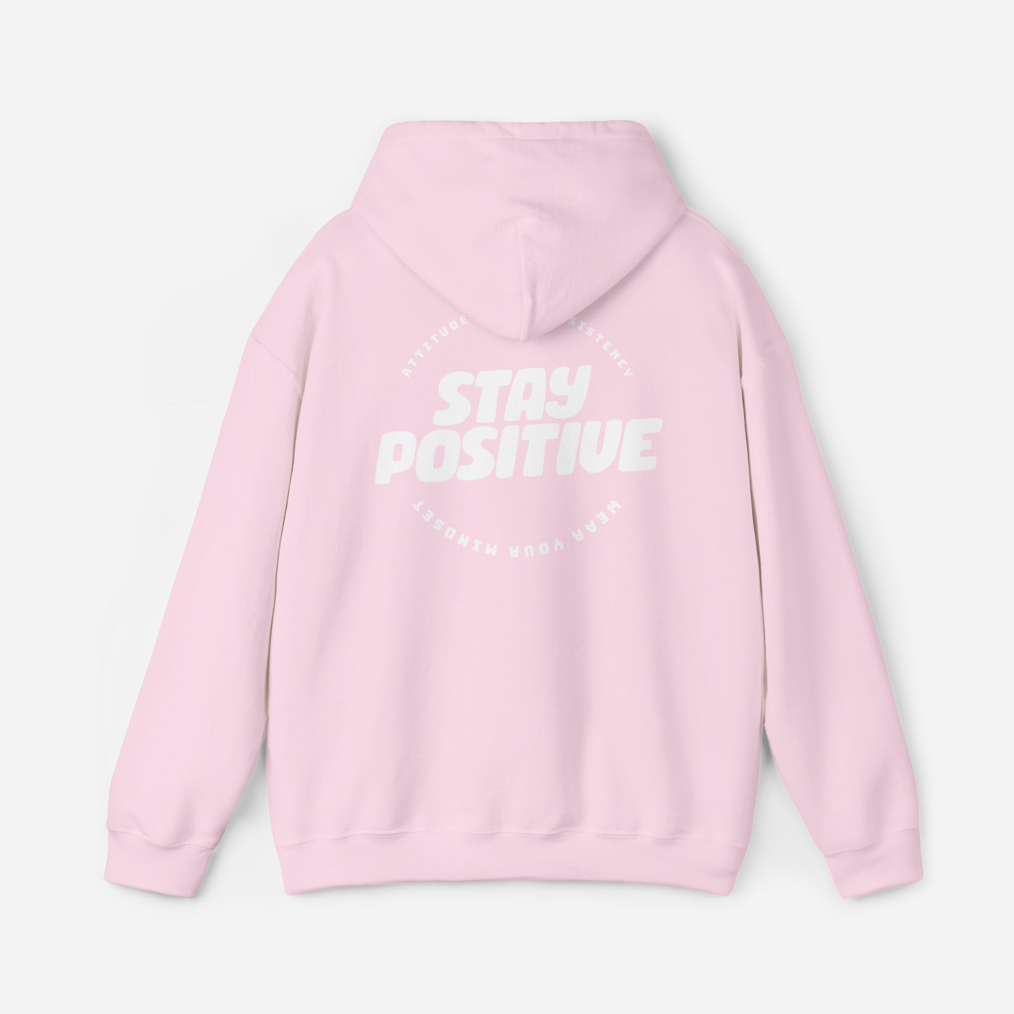 Stay Positive Puffed Letter Essential Hoodie