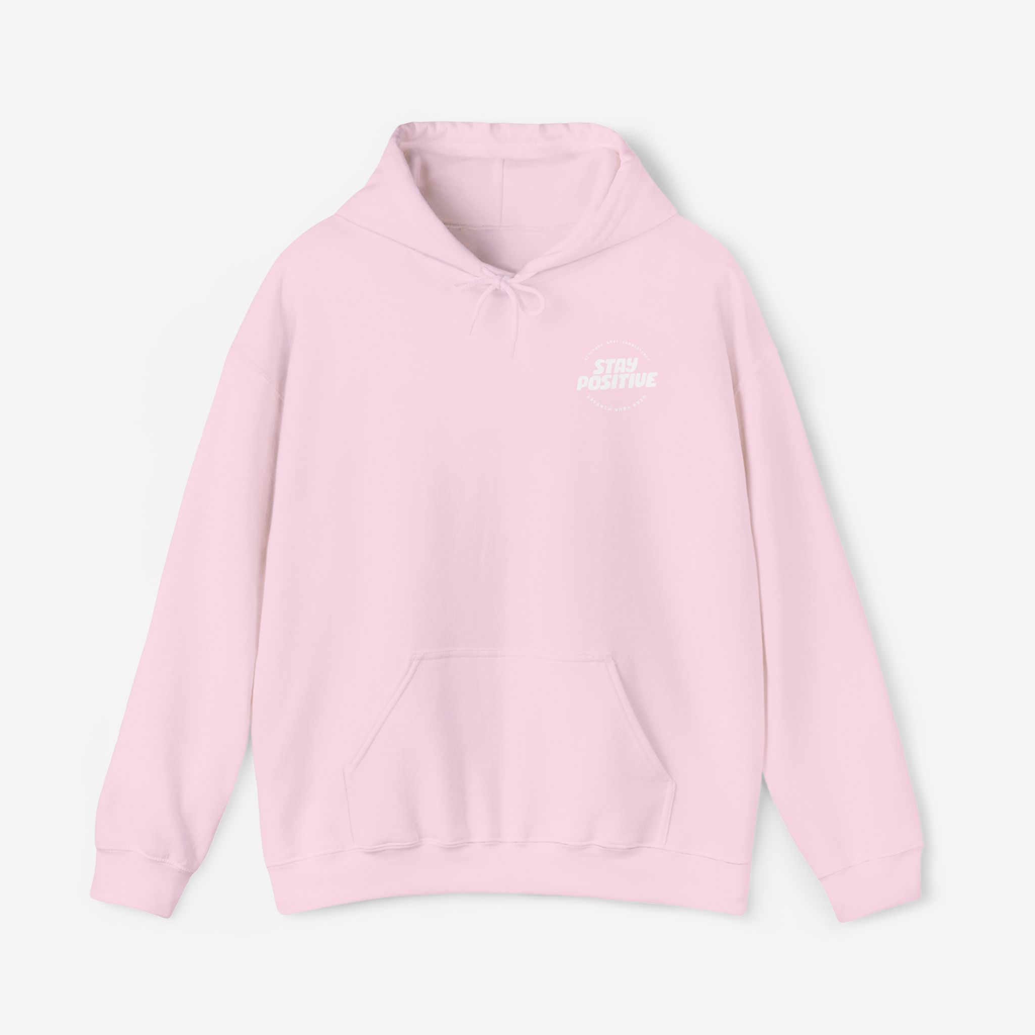 Stay Positive Puffed Letter Essential Hoodie